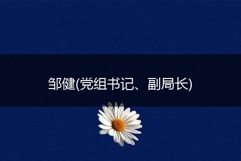 鄒健(黨組書記、副局長(zhǎng))