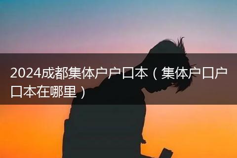 2024成都集體戶戶口本（集體戶口戶口本在哪里）