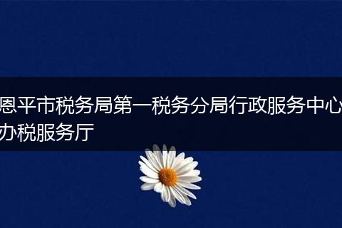 恩平市稅務(wù)局第一稅務(wù)分局行政服務(wù)中心辦稅服務(wù)廳