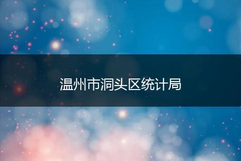 溫州市洞頭區(qū)統(tǒng)計局