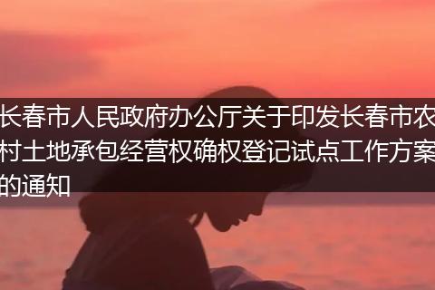 長春市人民政府辦公廳關于印發(fā)長春市農(nóng)村土地承包經(jīng)營權確權登記試點工作方案的通知