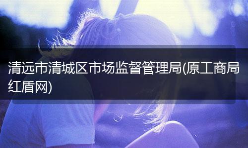 清遠市清城區(qū)市場監(jiān)督管理局(原工商局紅盾網(wǎng))