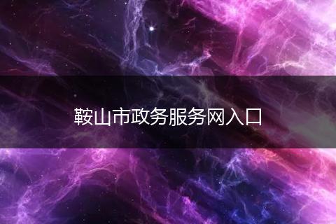 鞍山市政務(wù)服務(wù)網(wǎng)入口