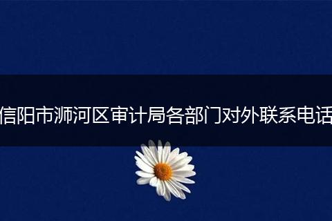 信陽市浉河區(qū)審計局各部門對外聯(lián)系電話