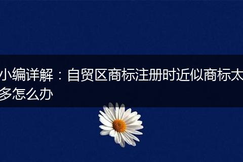 小編詳解：自貿(mào)區(qū)商標(biāo)注冊時近似商標(biāo)太多怎么辦