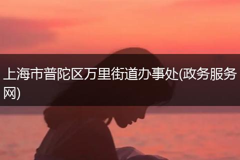 上海市普陀區(qū)萬里街道辦事處(政務(wù)服務(wù)網(wǎng))