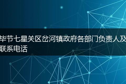 畢節(jié)七星關(guān)區(qū)岔河鎮(zhèn)政府各部門負責(zé)人及聯(lián)系電話