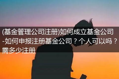 (基金管理公司注冊)如何成立基金公司-如何申報注冊基金公司？個人可以嗎？需多少注冊