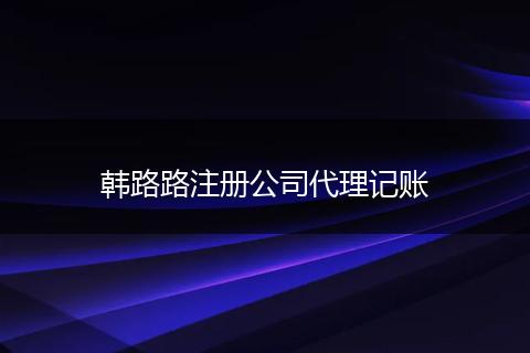 韓路路注冊(cè)公司代理記賬