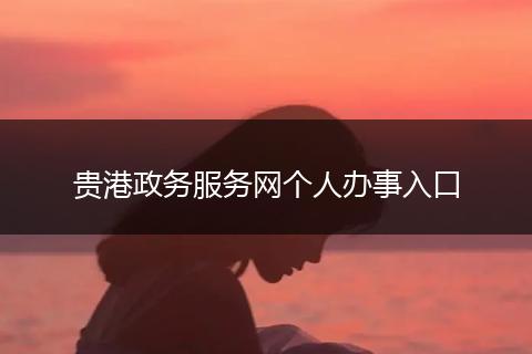 貴港政務(wù)服務(wù)網(wǎng)個(gè)人辦事入口