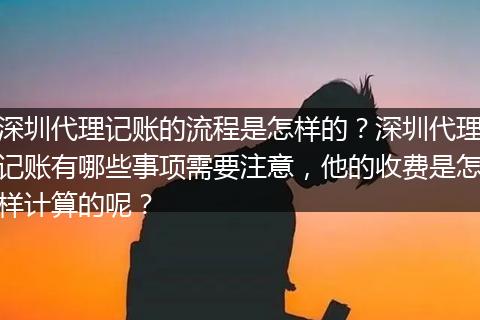 深圳代理記賬的流程是怎樣的？深圳代理記賬有哪些事項(xiàng)需要注意，他的收費(fèi)是怎樣計(jì)算的呢？