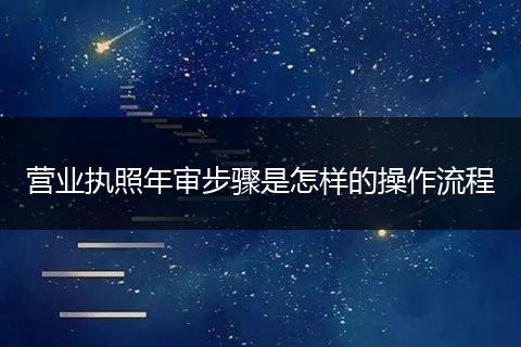 營業(yè)執(zhí)照年審步驟是怎樣的操作流程