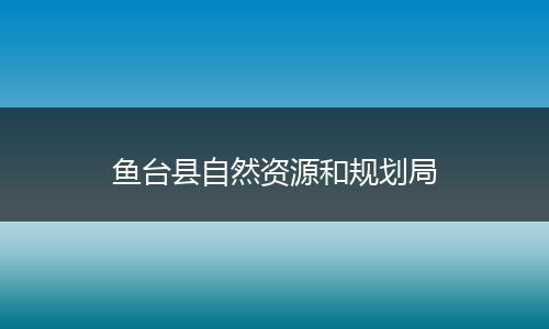魚臺縣自然資源和規(guī)劃局