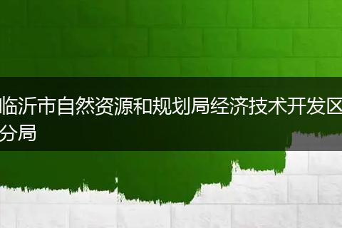 臨沂市自然資源和規(guī)劃局經(jīng)濟(jì)技術(shù)開(kāi)發(fā)區(qū)分局