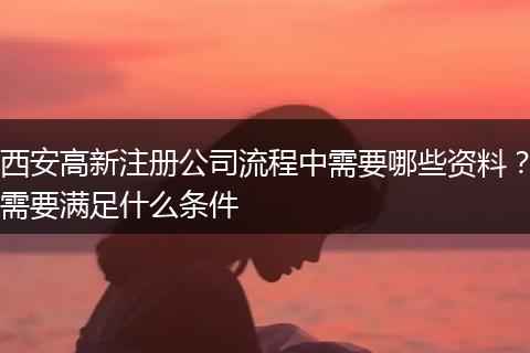西安高新注冊公司流程中需要哪些資料？需要滿足什么條件