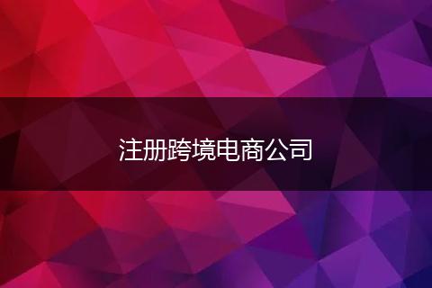 注冊跨境電商公司