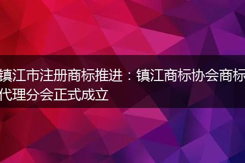 鎮(zhèn)江市注冊商標(biāo)推進(jìn)：鎮(zhèn)江商標(biāo)協(xié)會商標(biāo)代理分會正式成立