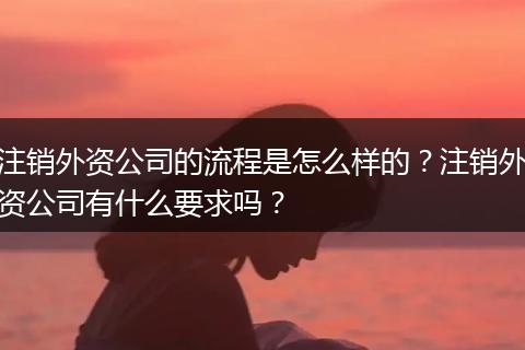 注銷外資公司的流程是怎么樣的？注銷外資公司有什么要求嗎？