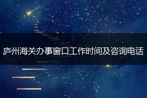 廬州海關(guān)辦事窗口工作時間及咨詢電話