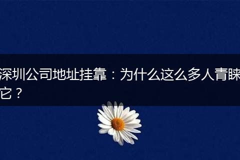 深圳公司地址掛靠:為什么這么多人青睞它?