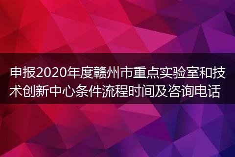 申報2020年度贛州市重點實驗室和技術(shù)創(chuàng)新中心條件流程時間及咨詢電話