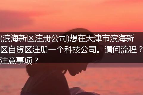 (濱海新區(qū)注冊(cè)公司)想在天津市濱海新區(qū)自貿(mào)區(qū)注冊(cè)一個(gè)科技公司。請(qǐng)問流程？注意事項(xiàng)？