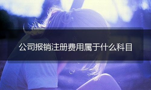 公司報銷注冊費用屬于什么科目