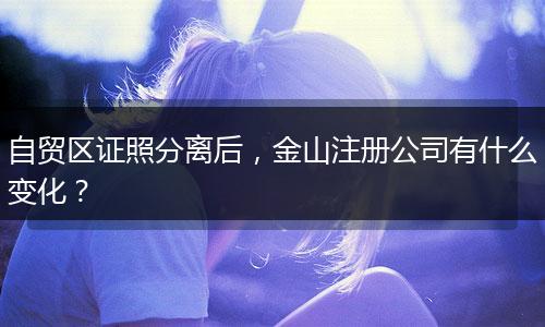 自貿(mào)區(qū)證照分離后，金山注冊公司有什么變化？