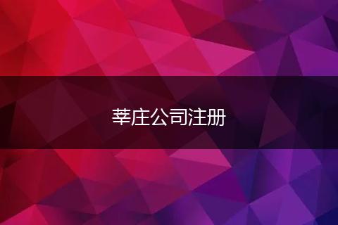 莘莊公司注冊(cè)